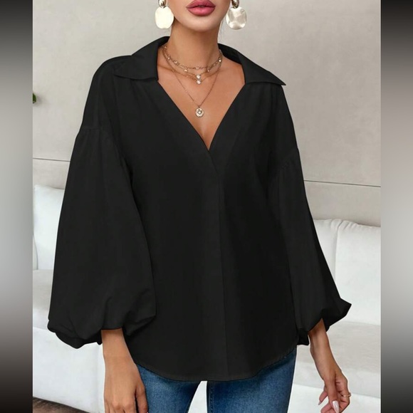 Luxe lantern sleeve blouse - Picture 12 of 15